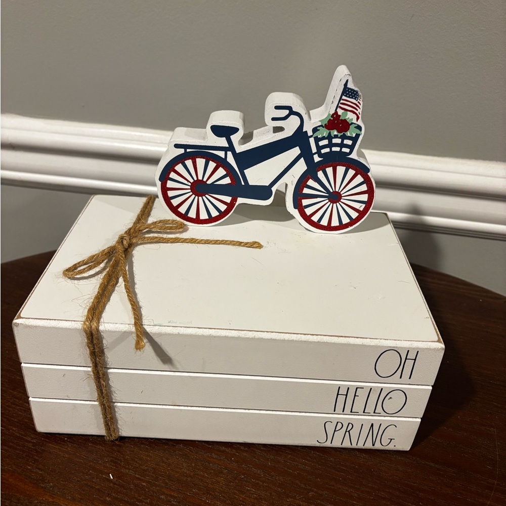 Decorative Bicycle and Book Stack Both Pieces! - Cute Decor for Home